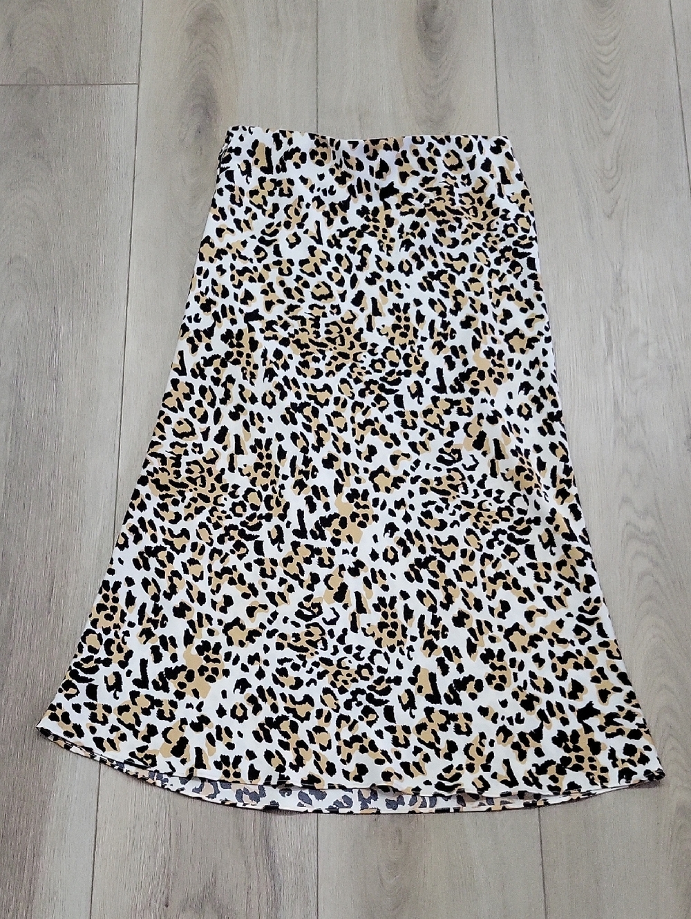 Babaton Leopard Print Maxi Skirt - White, Black & Tan